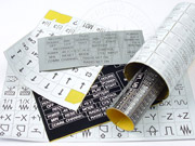 production of stickers with laser