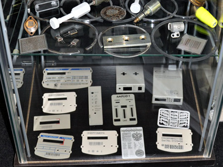 Laser marking a plastic face plate